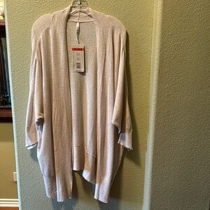 NEW! Leo & Nicole Beige Open-Front Cardigan, Size XXL